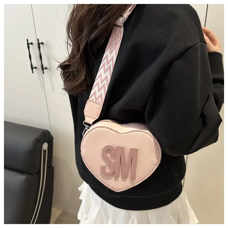 Heart Shaped Insured Bag with Textured Letters — feature 18