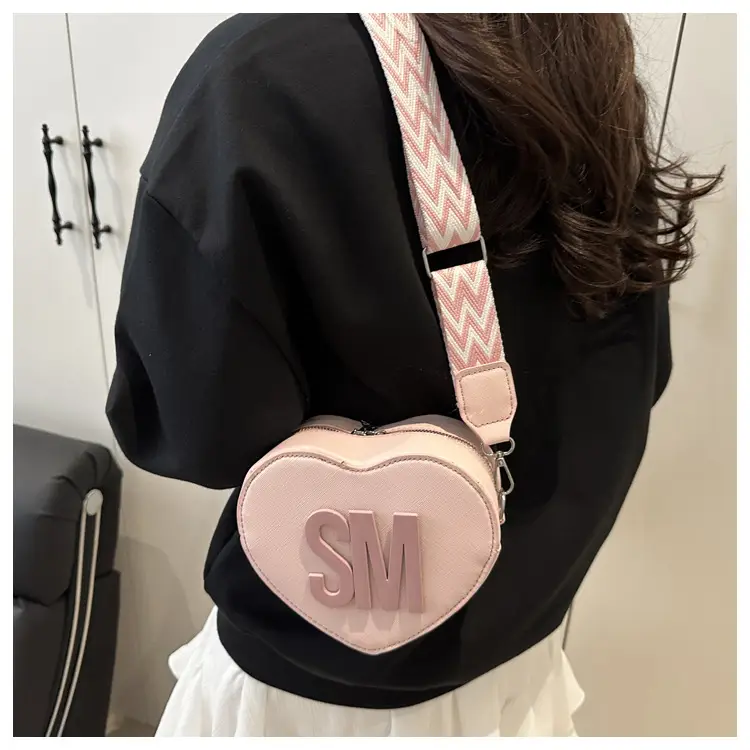 Heart Shaped Insured Bag with Textured Letters — feature 19
