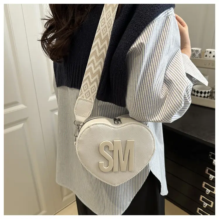 Heart Shaped Insured Bag with Textured Letters — feature 9