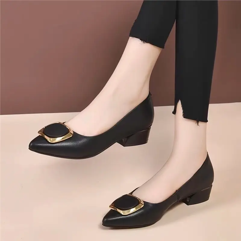 Black Patent Leather Women's Flat Heels Spring Summer - Image 5