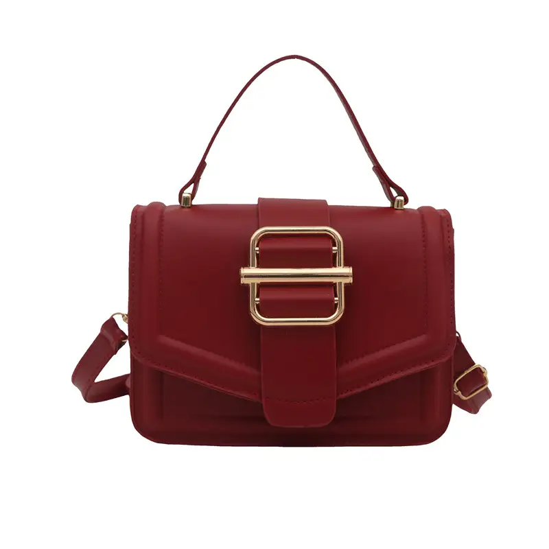 Red Magnetic Buckle Shoulder Bag for Women 2025 - Image 3
