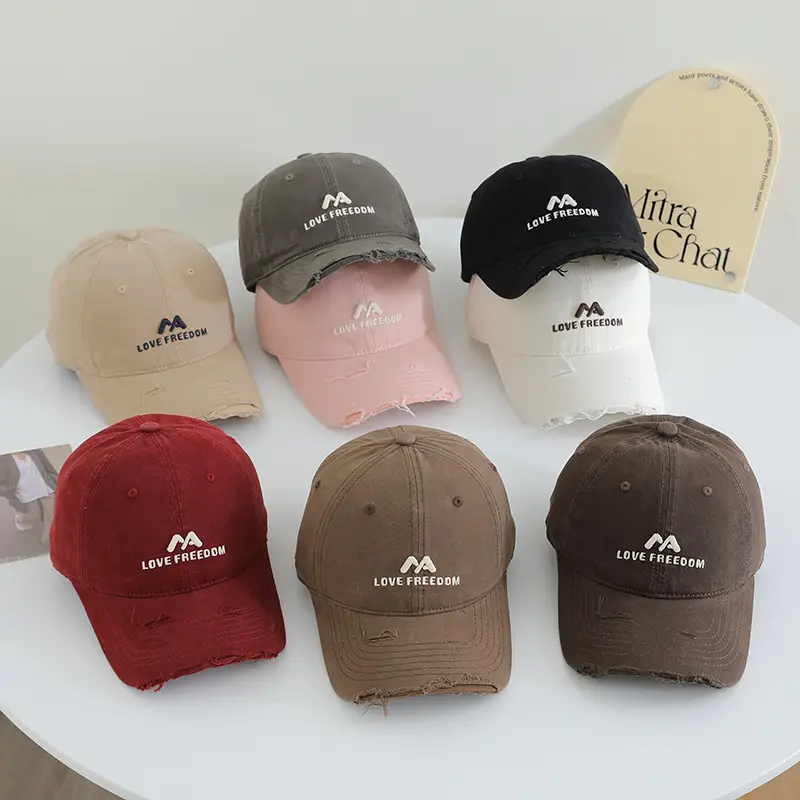 Pink Embroidered Baseball Cap Unisex Korean Style - Image 9