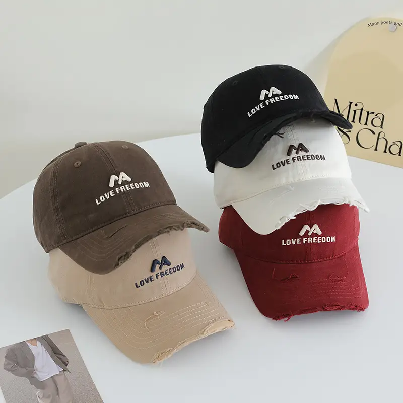 Pink Embroidered Baseball Cap Unisex Korean Style - Image 10