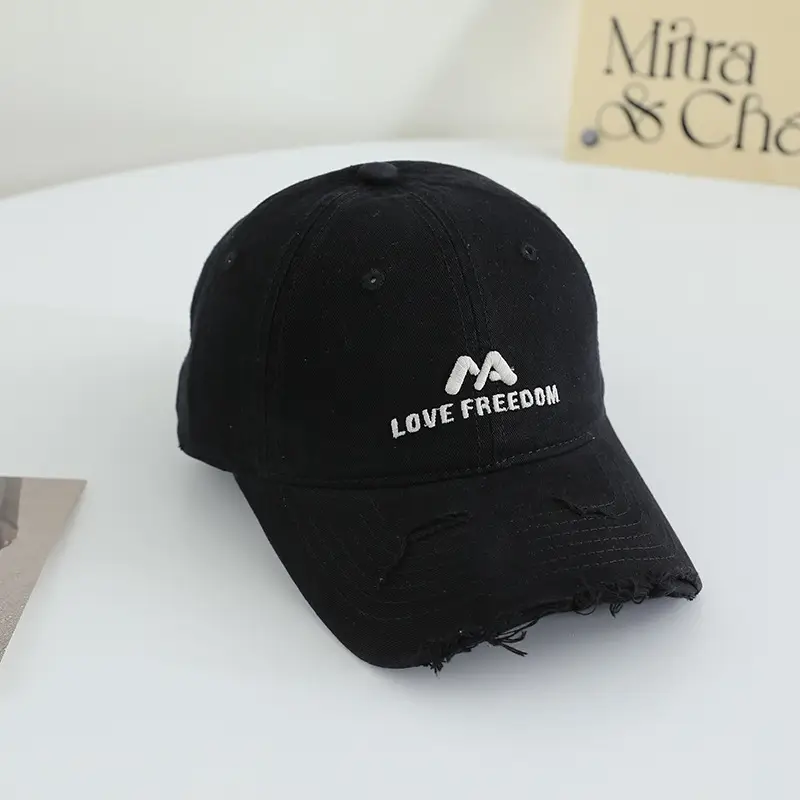 Pink Embroidered Baseball Cap Unisex Korean Style - Image 5