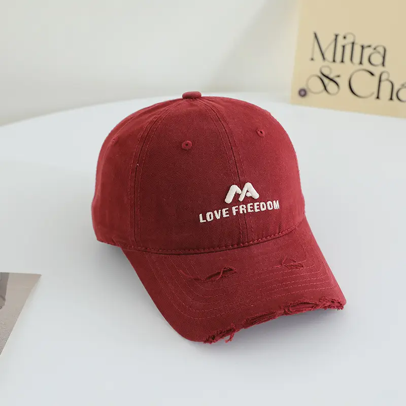 Pink Embroidered Baseball Cap Unisex Korean Style - Image 6