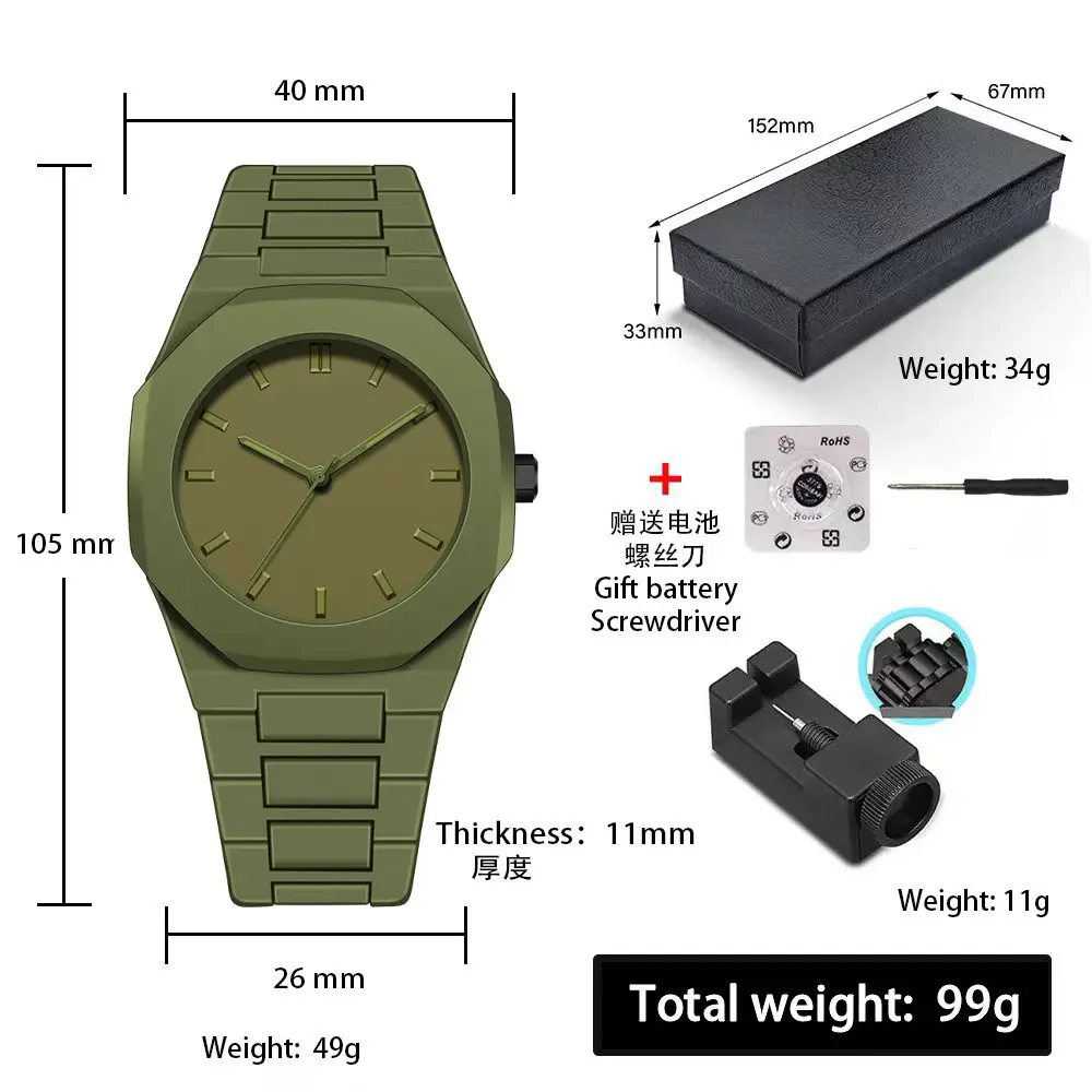 Russian Middle Eastern Cross-Border Plastic Men's Waterproof Sports Watch Arabic Men's Quartz Watch Wholesale
