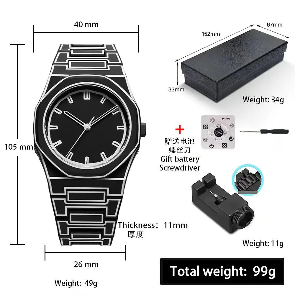 Russian Middle Eastern Cross-Border Plastic Men's Waterproof Sports Watch Arabic Men's Quartz Watch Wholesale