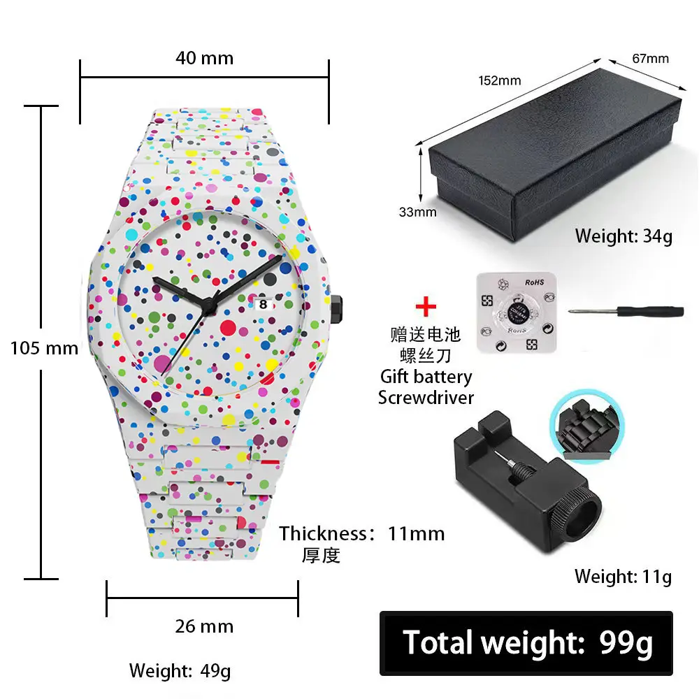 Russian Middle Eastern Cross-Border Plastic Men's Waterproof Sports Watch Arabic Men's Quartz Watch Wholesale