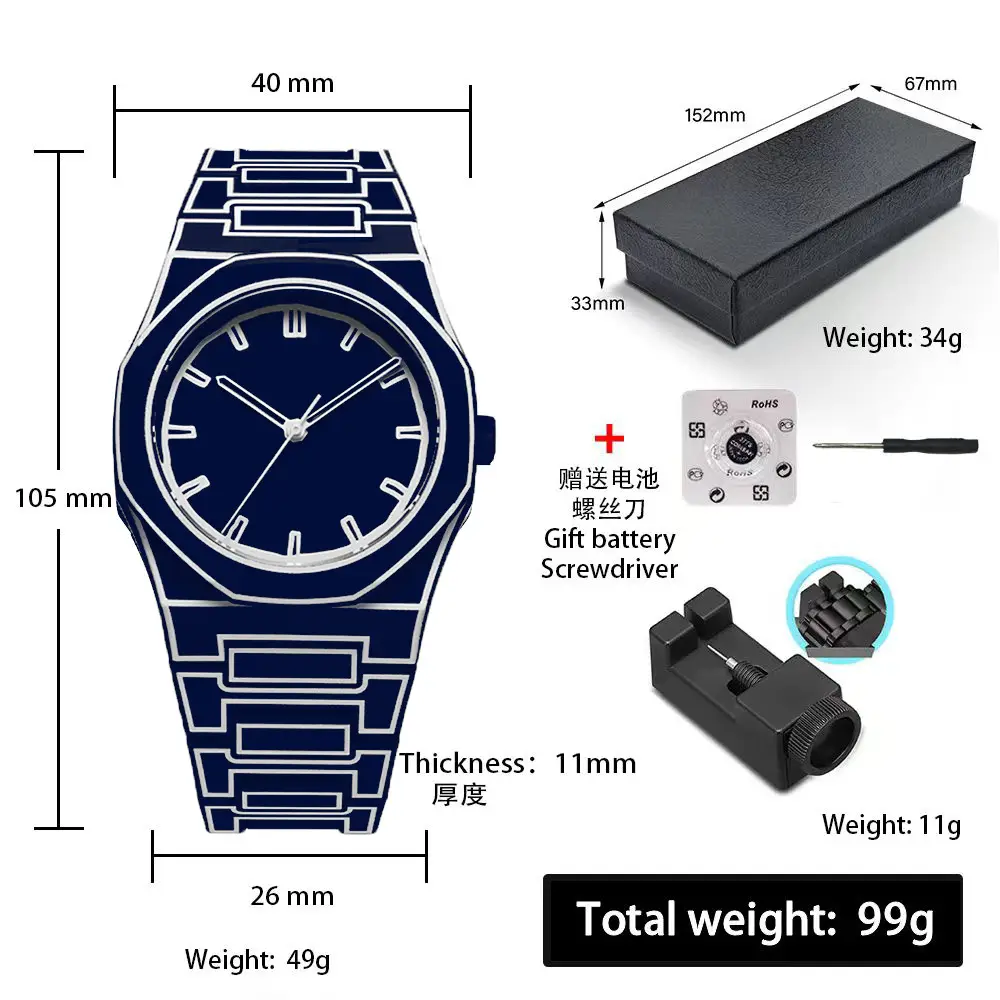 Russian Middle Eastern Cross-Border Plastic Men's Waterproof Sports Watch Arabic Men's Quartz Watch Wholesale