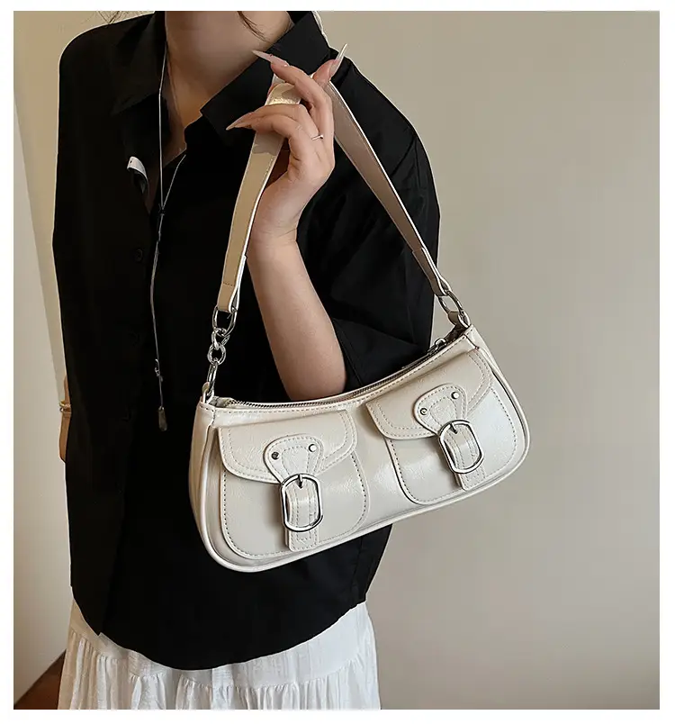 Black Pleated Underarm Bag for Women 2025 — feature 1