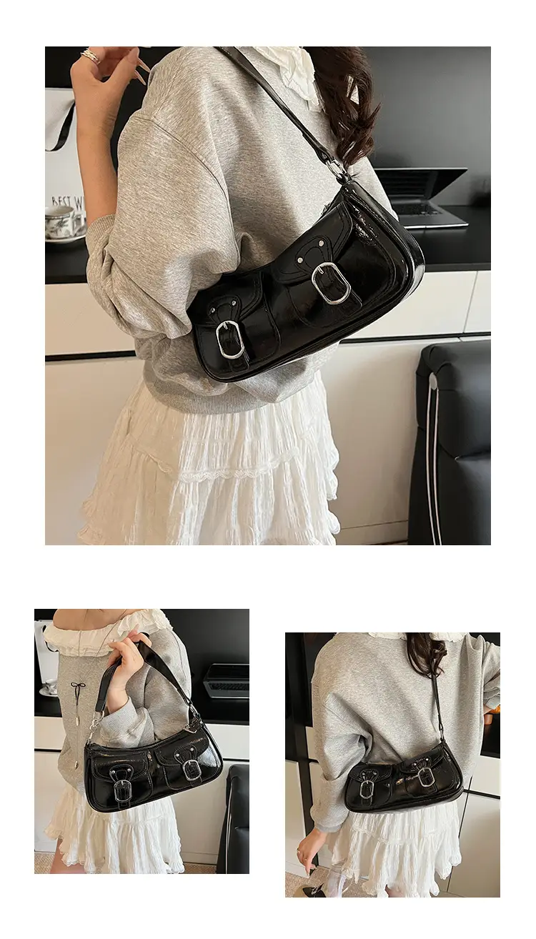 Black Pleated Underarm Bag for Women 2025 — feature 12