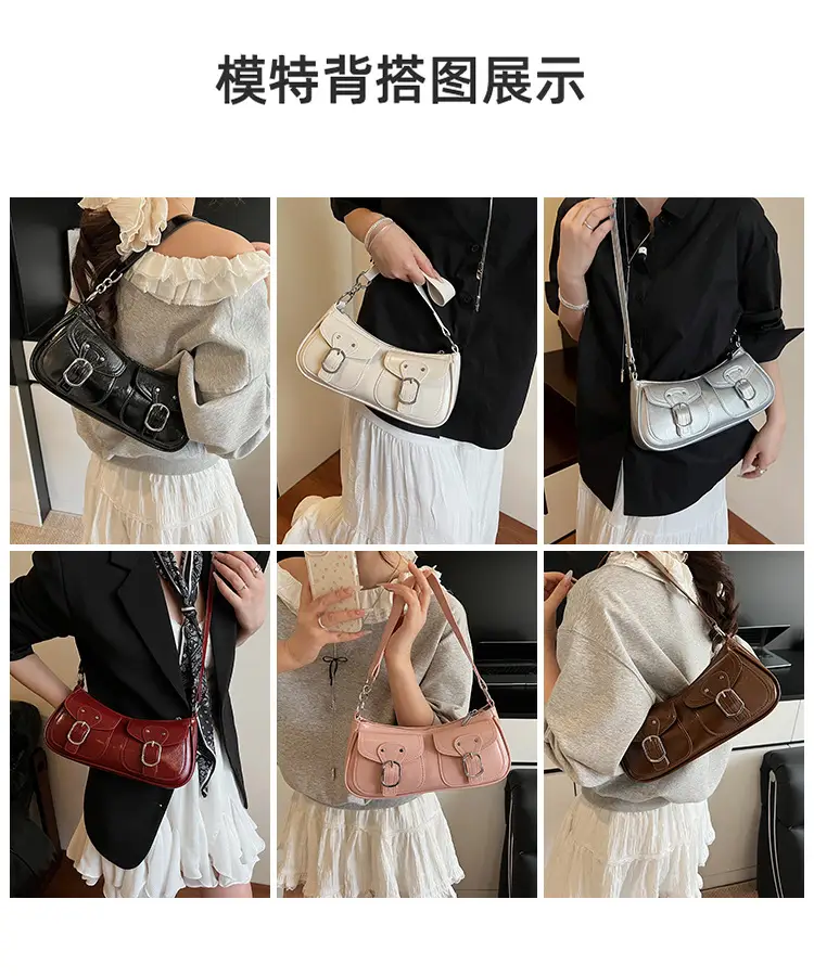 Black Pleated Underarm Bag for Women 2025 — feature 8