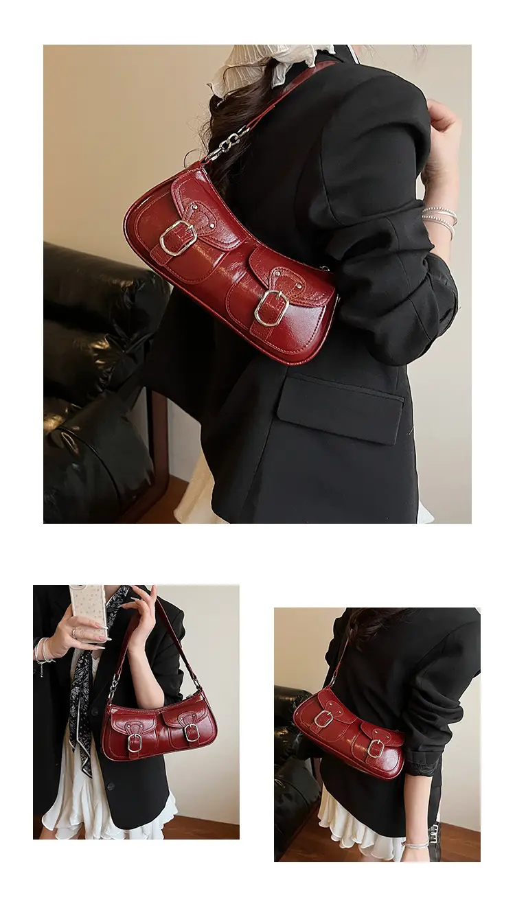 Black Pleated Underarm Bag for Women 2025 — feature 9