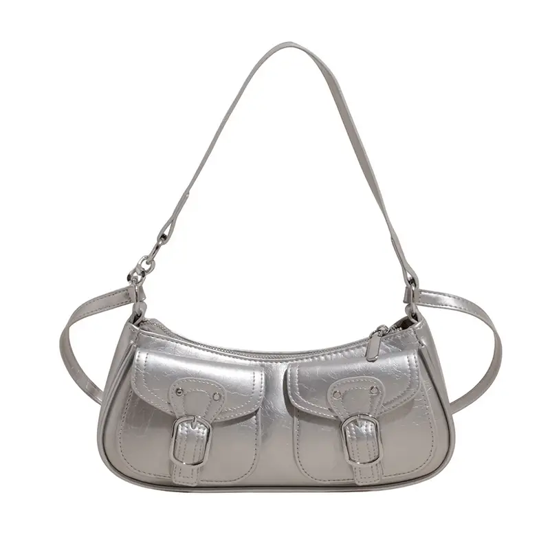 Black Pleated Underarm Bag for Women 2025 - Image 2