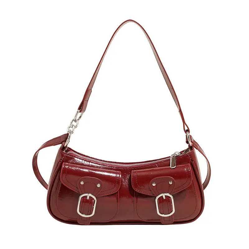 Black Pleated Underarm Bag for Women 2025 - Image 3