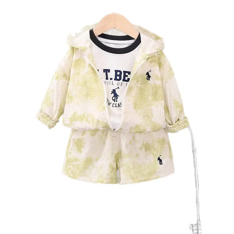 Boys Hooded Printed Shorts Set 2025 - Image 6