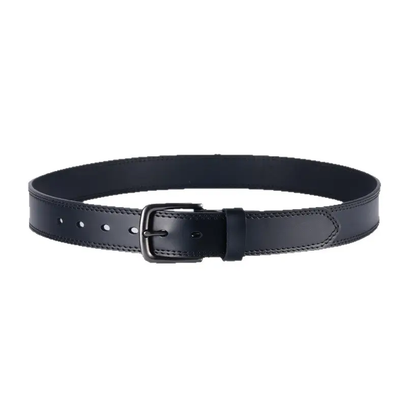 Vintage Brown Genuine Leather Belt with Silver Buckle - Image 7