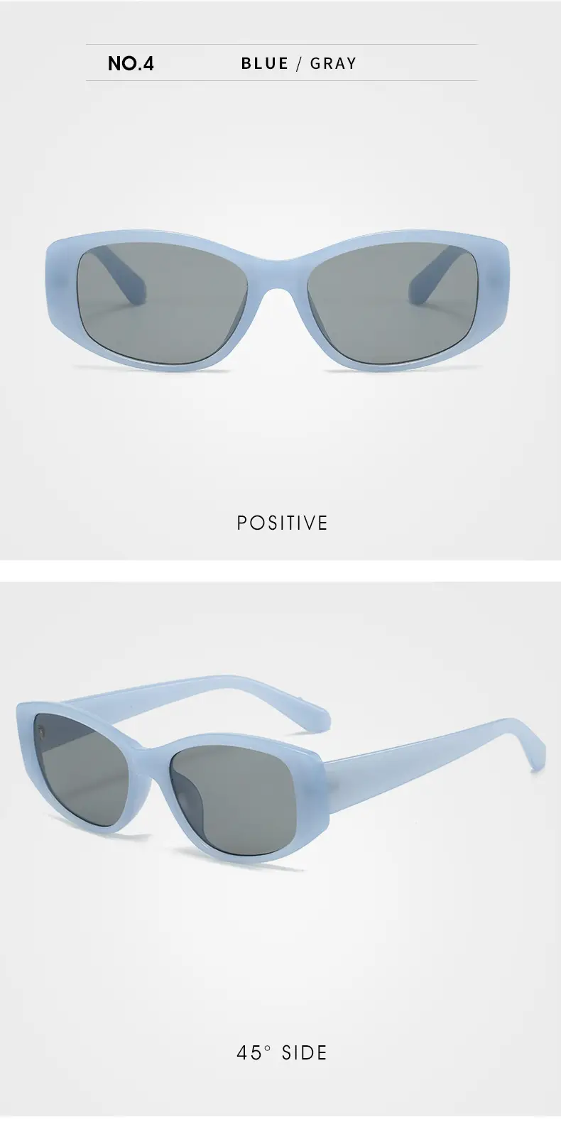 Korean Version Dopamine Blue Square Sunglasses for Women — feature 18