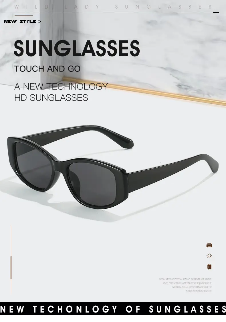 Korean Version Dopamine Blue Square Sunglasses for Women — feature 5