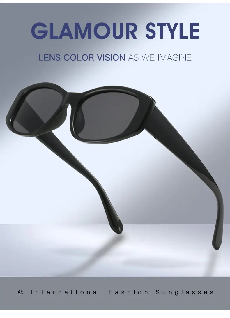 Korean Version Dopamine Blue Square Sunglasses for Women — feature 8