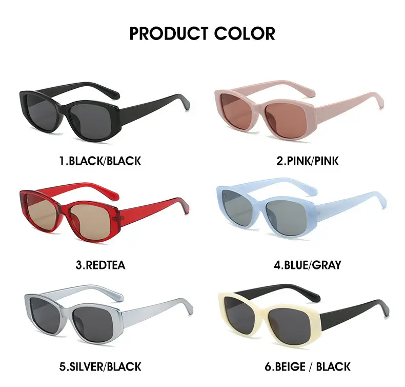 Korean Version Dopamine Blue Square Sunglasses for Women — feature 9