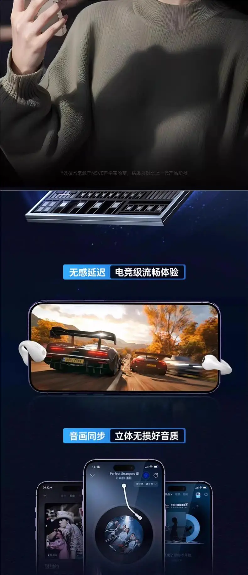 2026 New Model Noise-Cancelling Clip-On Bone Conduction Non-In-Ear Bluetooth Headphones Original Wireless with Ultra-Long Battery Life and Large Battery Capacity — feature 7