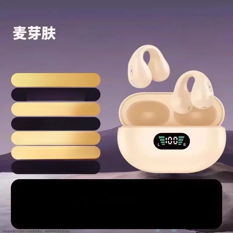 2026 New Model Noise-Cancelling Clip-On Bone Conduction Non-In-Ear Bluetooth Headphones Original Wireless with Ultra-Long Battery Life and Large Battery Capacity