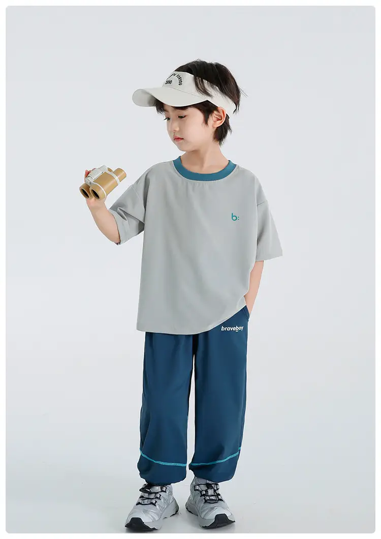 Haima Boys Mesh Short Sleeve T-Shirt Light Green — feature 13