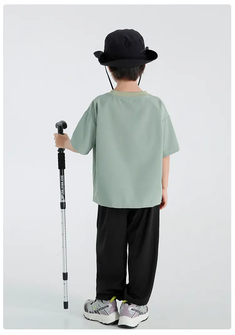 Haima Boys Mesh Short Sleeve T-Shirt Light Green — feature 19