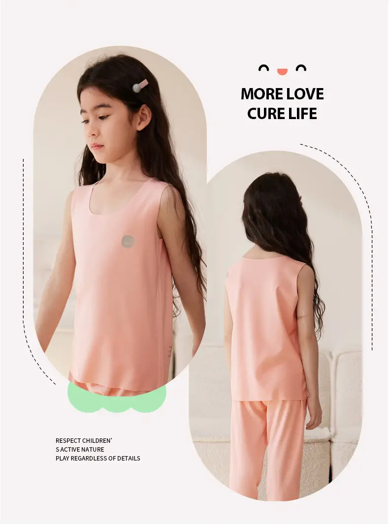 Children's Sleeveless Vest Summer Top Medium Large — feature 14