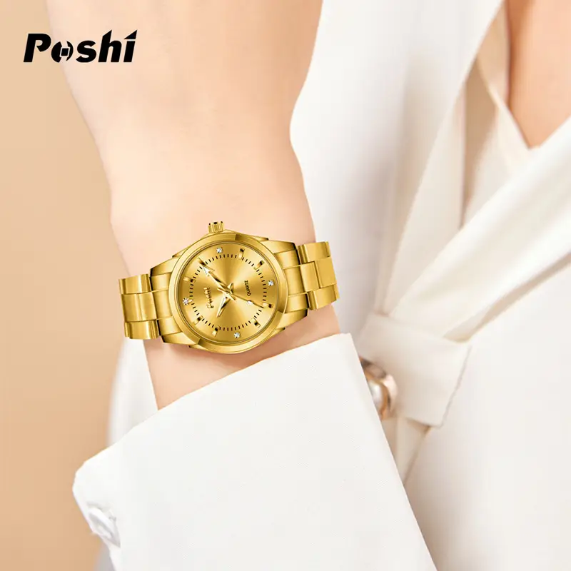 Women's Stainless Steel Pink Dial Watch with Luminous Dial - Image 8