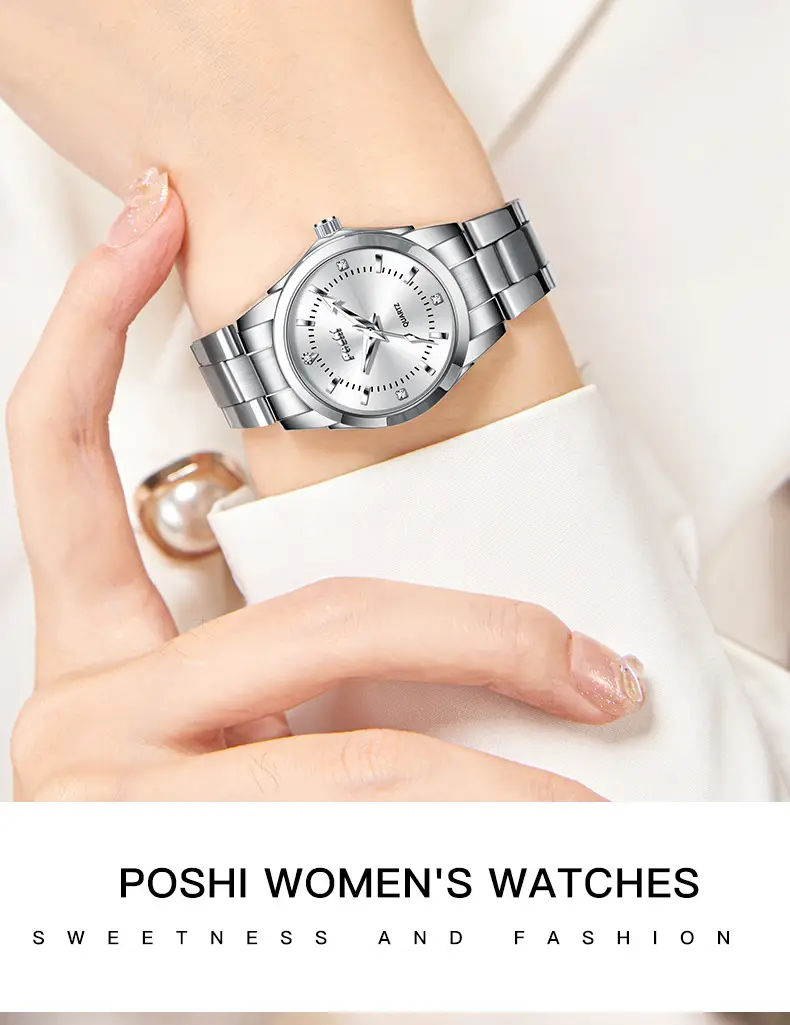 Women's Stainless Steel Pink Dial Watch with Luminous Dial — feature 14