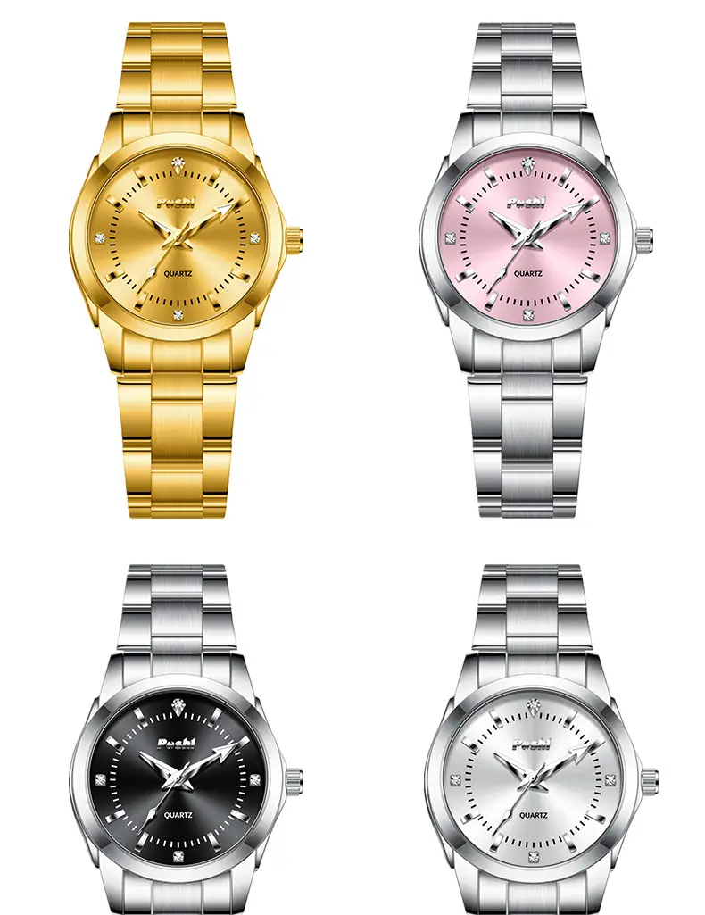 Women's Stainless Steel Pink Dial Watch with Luminous Dial — feature 8