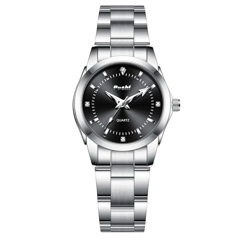 Women's Stainless Steel Pink Dial Watch with Luminous Dial - Image 3