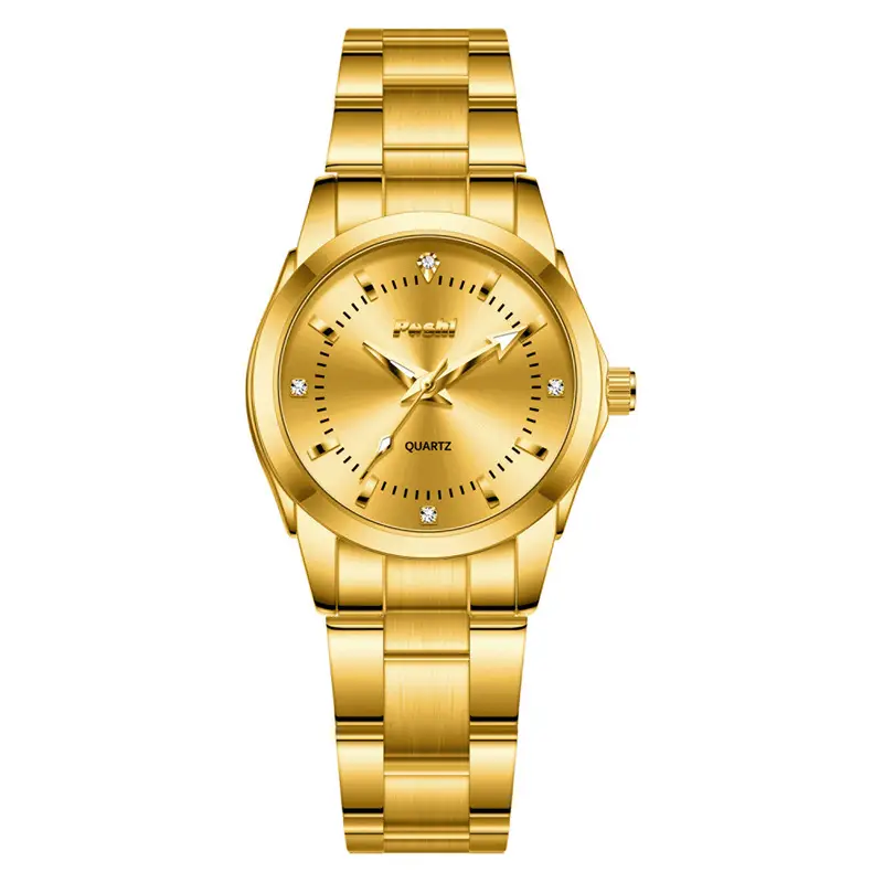 Women's Stainless Steel Pink Dial Watch with Luminous Dial - Image 4