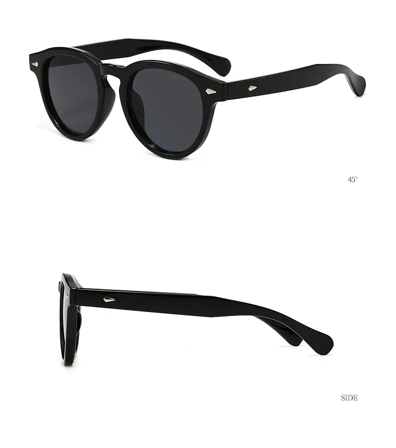 European Round Sunglasses with Pink Lens β feature 12