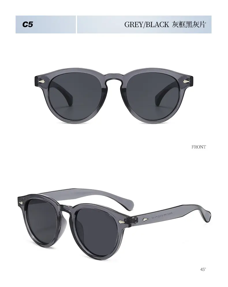European Round Sunglasses with Pink Lens β feature 16