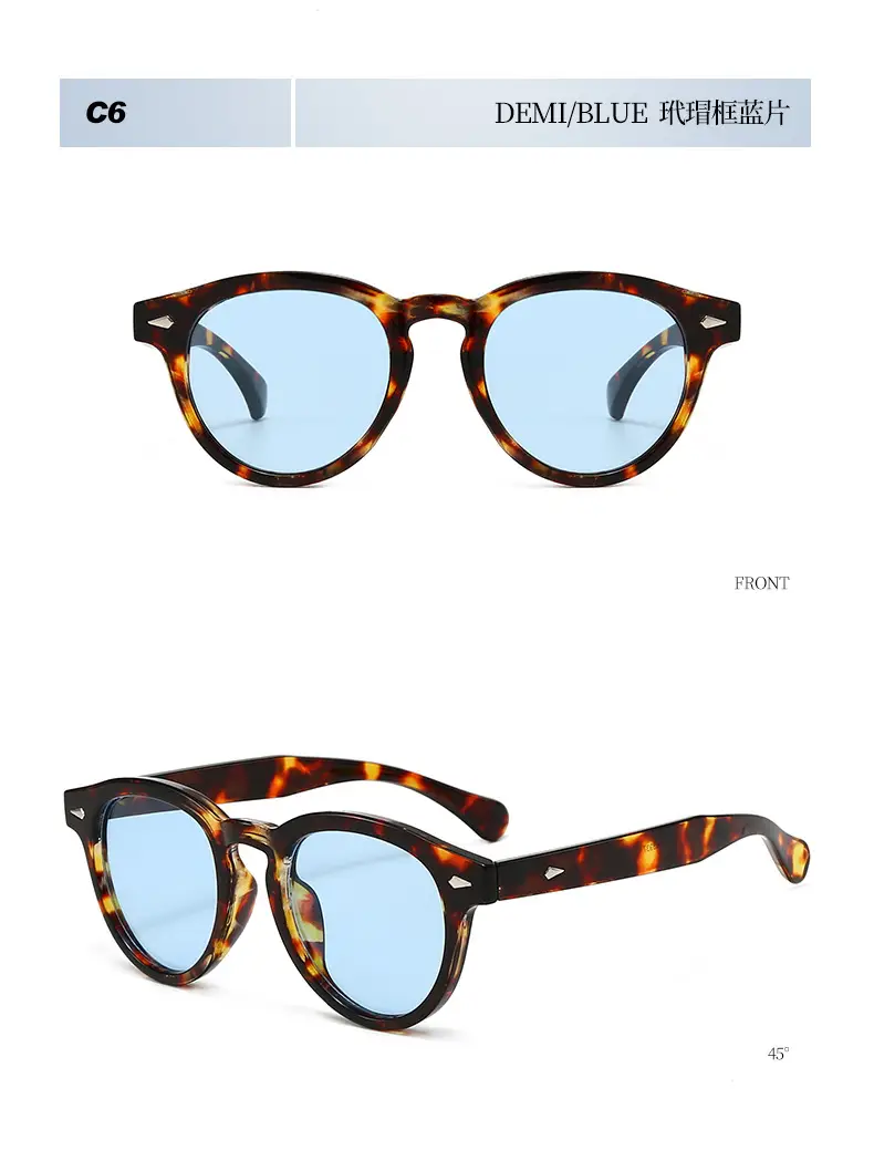 European Round Sunglasses with Pink Lens β feature 17