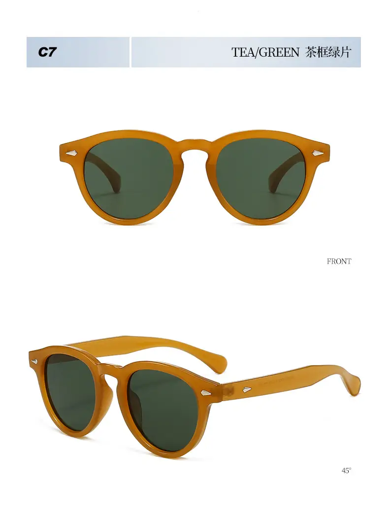 European Round Sunglasses with Pink Lens β feature 18