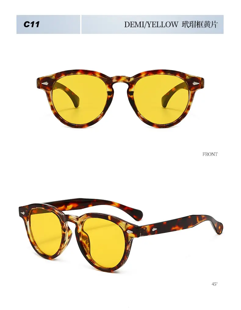 European Round Sunglasses with Pink Lens β feature 22