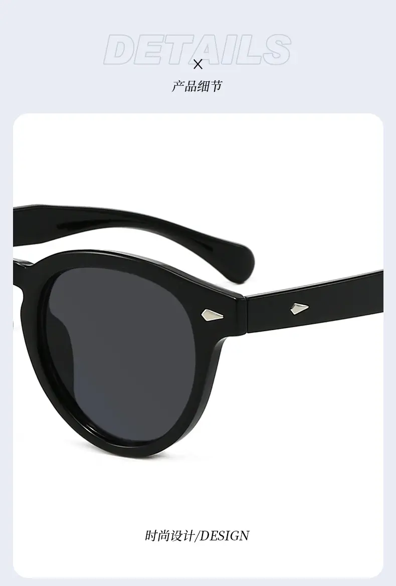 European Round Sunglasses with Pink Lens β feature 8
