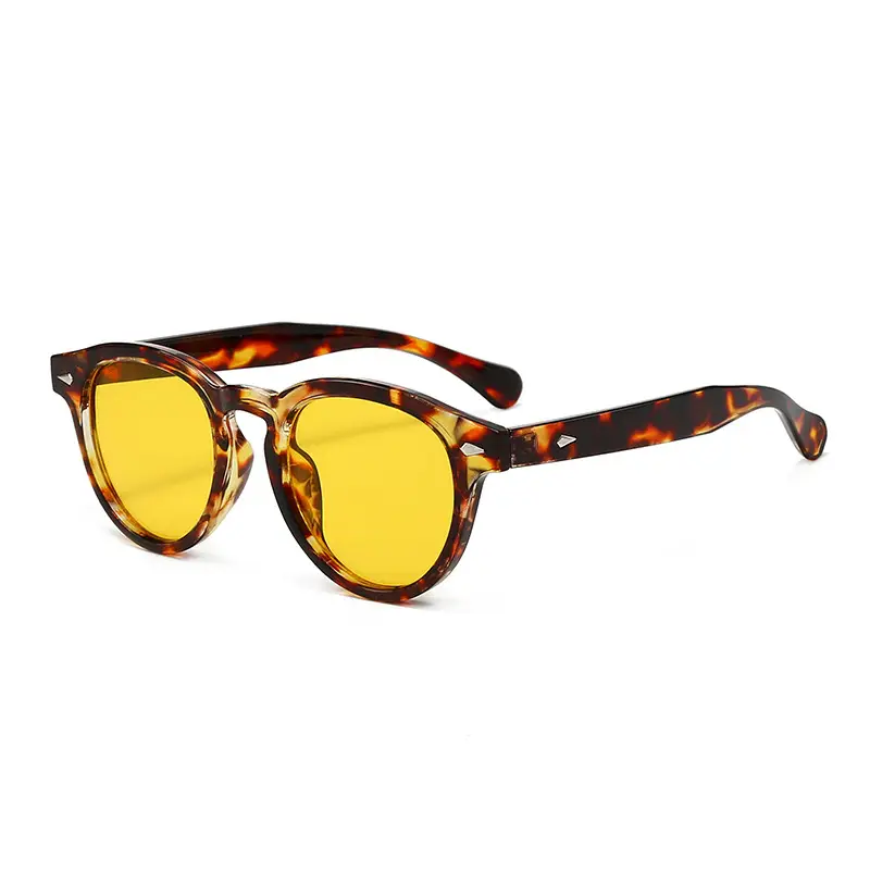 European Round Sunglasses with Pink Lens - Image 11