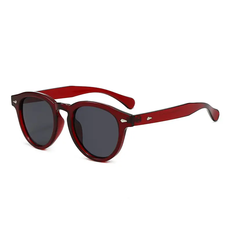 European Round Sunglasses with Pink Lens - Image 3