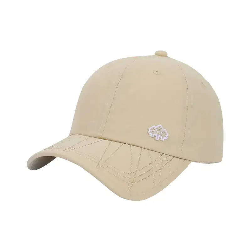 Men's Adjustable Baseball Cap Sun Protection Beige Black