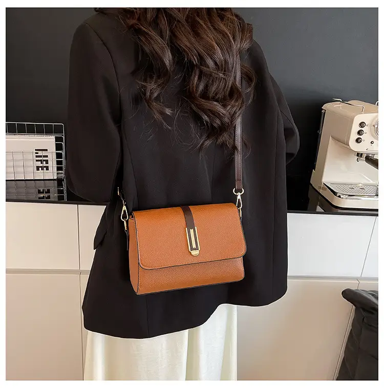 Small Square Tan Shoulder Crossbody Bag for Women — feature 15