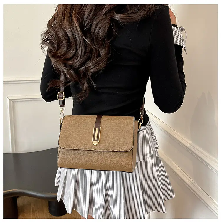 Small Square Tan Shoulder Crossbody Bag for Women — feature 23