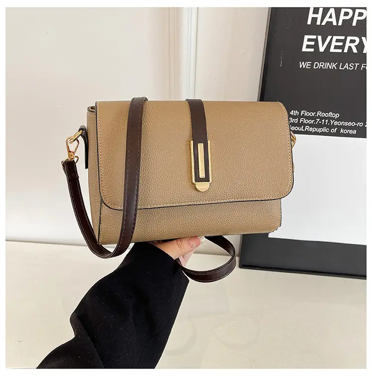 Small Square Tan Shoulder Crossbody Bag for Women — feature 26