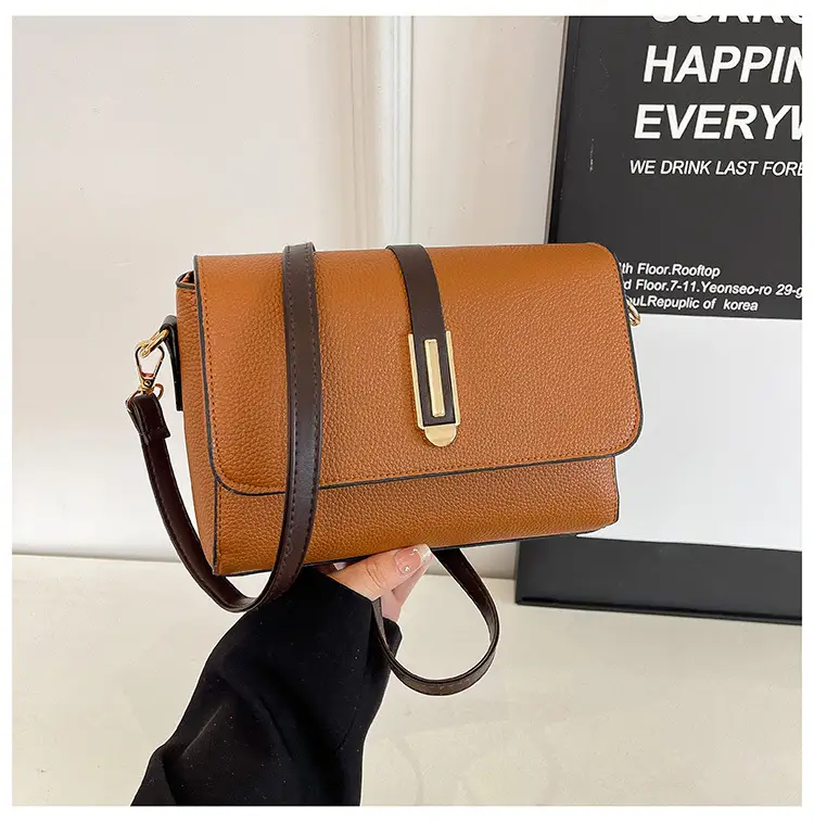 Small Square Tan Shoulder Crossbody Bag for Women — feature 27