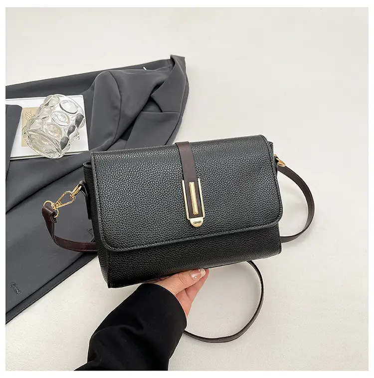 Small Square Tan Shoulder Crossbody Bag for Women - Image 2