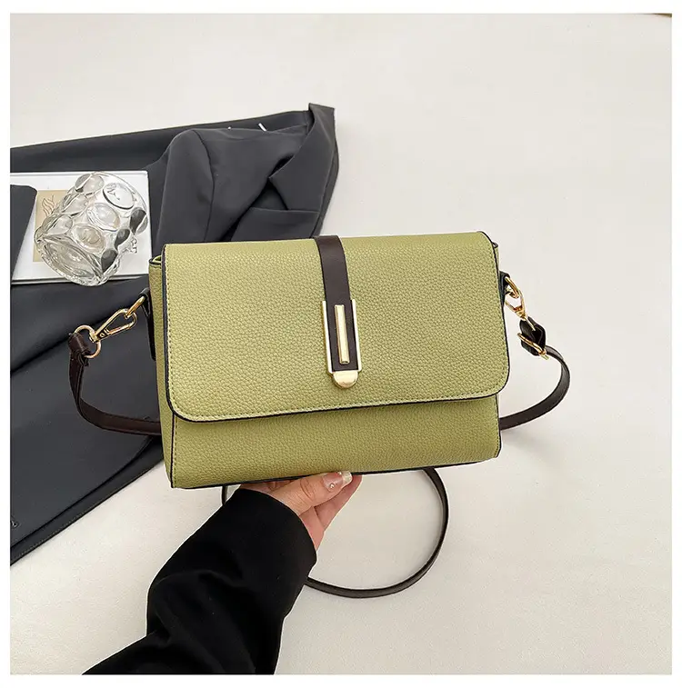 Small Square Tan Shoulder Crossbody Bag for Women - Image 5